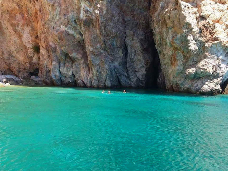 Swimming at isolated coasts of Cyclades